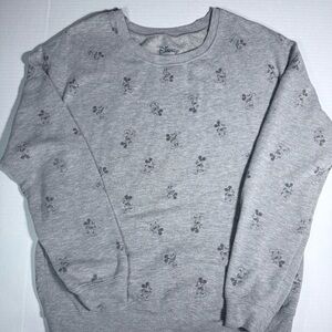 Disney Mickey Mouse Grey Sweatshirt Character Fashions, Size XL
